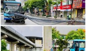 Hà Nội: Xe buýt va chạm với xe chở sắt, đâm xuyên cả kính ở Nguyễn Trãi