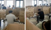 Công ty ở Hải Dương dùng thùng carton để làm vách ngăn “Cô Vy”: Nhìn đơn sơ nhưng rất hiệu quả