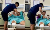 Clip: Xúc động cảnh đội trưởng Văn Quyết lau người cho Hùng Dũng đang đau đớn nằm chờ phẫu thuật