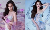 Ngọc Châu trình làng hai mẫu đầm dạ hội cho bán kết Miss Universe để 'trưng cầu dân ý'