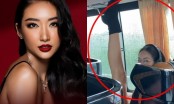 Thí sinh Hoa hậu Hoàn vũ gác chân lên trần xe buýt, cô Xuân Trang ở đâu ra trừ điểm thanh lich