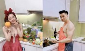 Việt Anh đăng ảnh cởi trần vào bếp, netizen lập tức soi “hint” sống chung với Quỳnh Nga