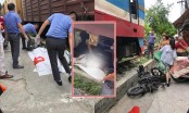 Clip xe máy bị tàu hỏa kéo lê tại Hà Nội, nạn nhân không qua khỏi