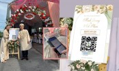 Đám cưới ở Nam Định: Cô dâu chú rể in hẳn QR code để khách chuyển tiền mừng