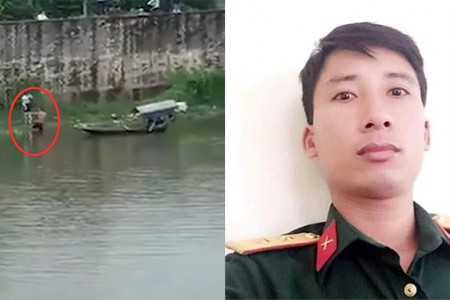 Thượng úy quân đội 'gây sốt' với khả năng bơi như 'kình ngư' khi lao xuống sông cứu cô gái nhảy cầu tự tử