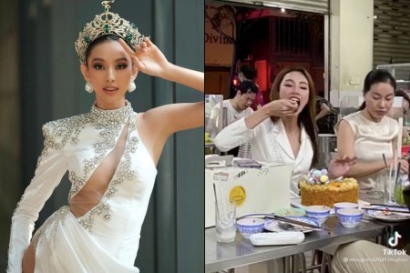 Hoa hậu Thuỳ Tiên làm gì khi về tới TP.HCM mà được netizen mệnh danh “Miss bông lan trứng muối”?