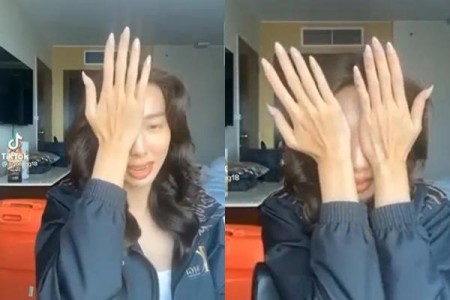 Hoa hậu Thuỳ Tiên phủ nhận việc bật khóc trên livestream