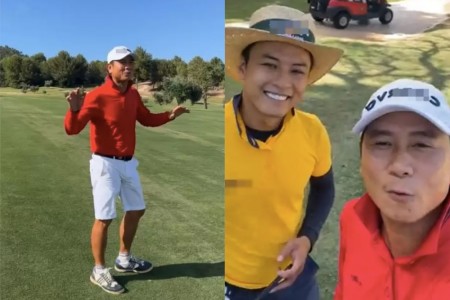 Hồng Đăng và Hồ Hoài Anh hào hứng khoe ảnh chơi golf ở Tây Ban Nha