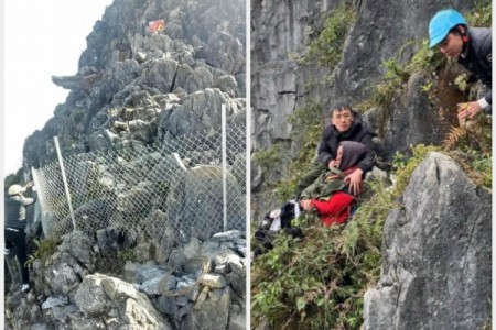 'Mỏm đá tử thần' ở Hà Giang đã được rào chắn lối lên sau khi có du khách rơi xuống khe đá