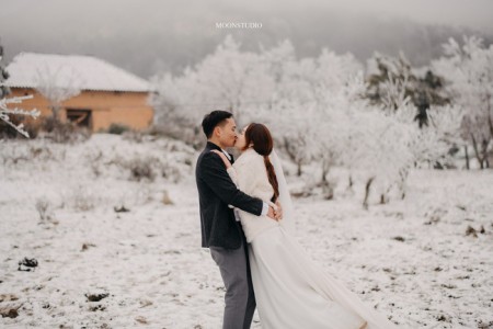 Cặp đôi Hà Nội lên Sa Pa chịu lạnh để chụp ảnh cưới: Lung linh như chụp ở trời Tây
