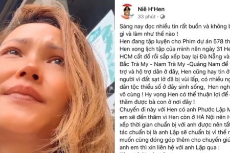 Gạt nước mắt sang một bên, Hoa hậu H’Hen Niê quyết định ra miền Trung cứu trợ bà con bị sạt lở đất