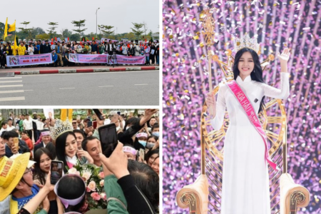 Hoa hậu Việt Nam Đỗ Thị Hà về quê được người dân Thanh Hóa bao vây đón chờ, nhìn tưởng biển fan đón idol Kpop