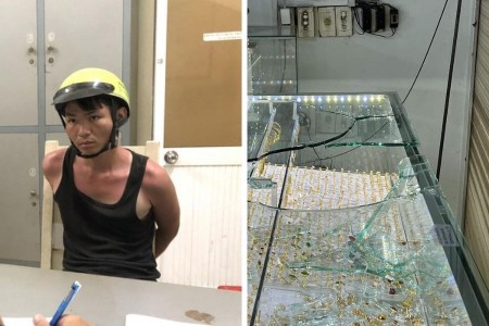 Bình Dương: Nam thanh niên đập tủ kính lấy vàng ném ra đường vì muốn đi tù