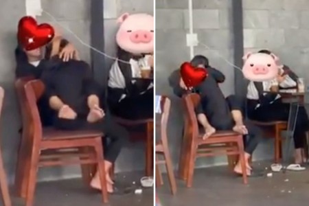 Xôn xao clip học sinh hôn nhau tại quán cafe khiến netizen “nhức mắt”