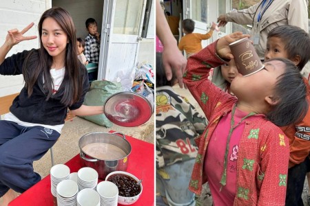 Hoa hậu Thuỳ Tiên tự tay nấu trà sữa cho trẻ em vùng cao, được fan gọi là “cô Tiên”
