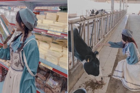 Giới trẻ bắt trend hóa thân thành cô nông dân tại trang trại Dairy Farm Mộc Châu