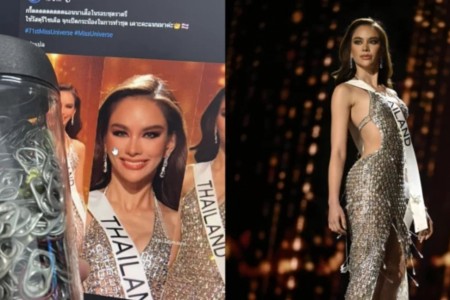 ĐỘC ĐÁO: Đại diện Thái Lan trình diễn váy dạ hội làm bằng 'nắp lon' tại Miss Universe 2022