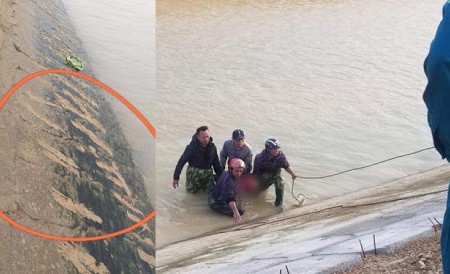 Xót xa vết tích còn lại bên bờ sông nơi bé trai 9 tuổi bị nước cuốn trôi vì vớt dép cho chị gái