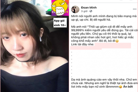 Cô gái có 12 mối tình, đòi bạn trai cho tiền đầu tư tranh thủ đăng link quảng cáo app sex giữa tâm bão scandal