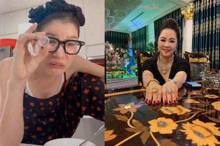Trang Trần livestream khoe kim cương 1000 carat, tuyên chiến với BST kim cương của bà Phương Hằng