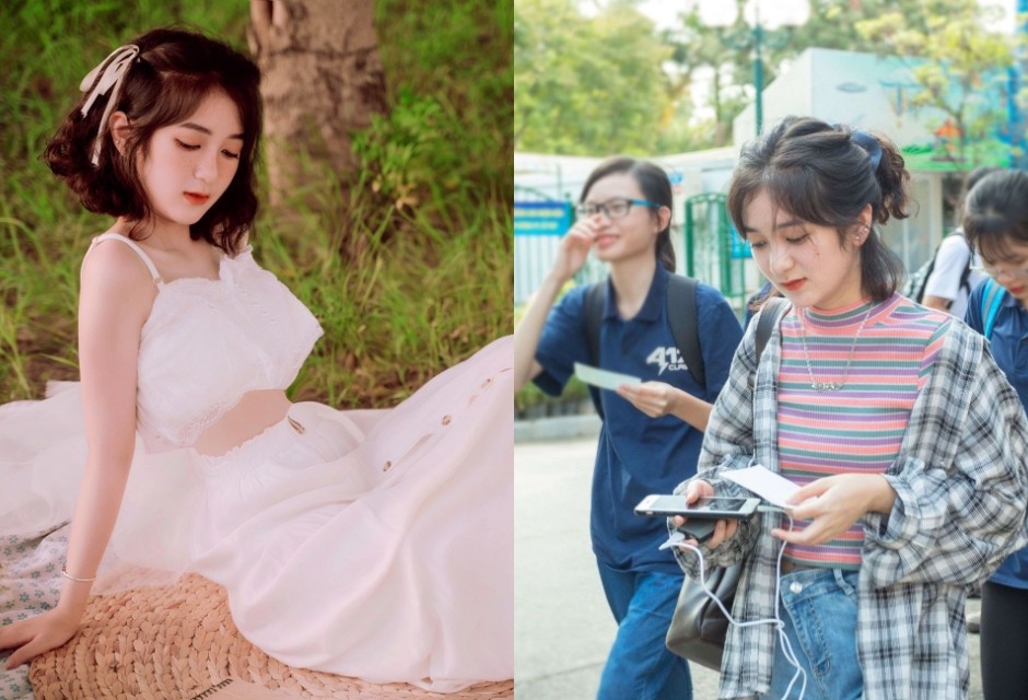 Gái xinh 2k4 bất ngờ gây sốt nhờ 1 bức ảnh 'chụp vội trong sân trường'