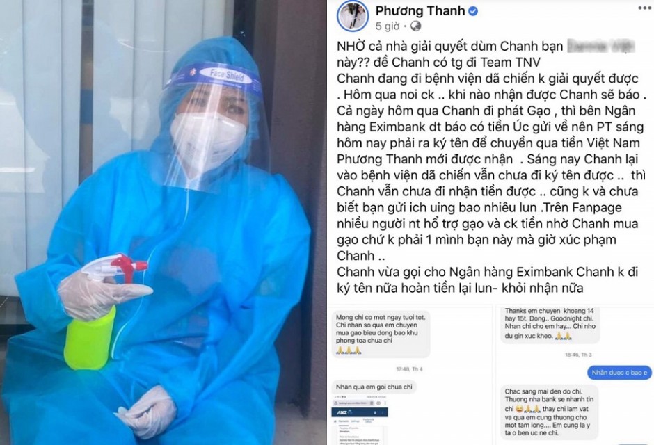 Phương Thanh bức xúc, quyết trả lại tiền khi bị mạnh thường quân tố lừa đảo khi làm từ thiện