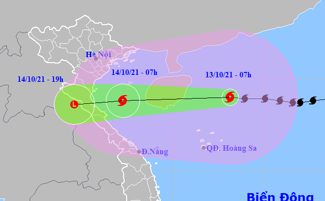 Bão số 8 hướng vào Thanh Hoá – Quảng Bình, sức gió vùng tâm bão đi qua giật cấp 14