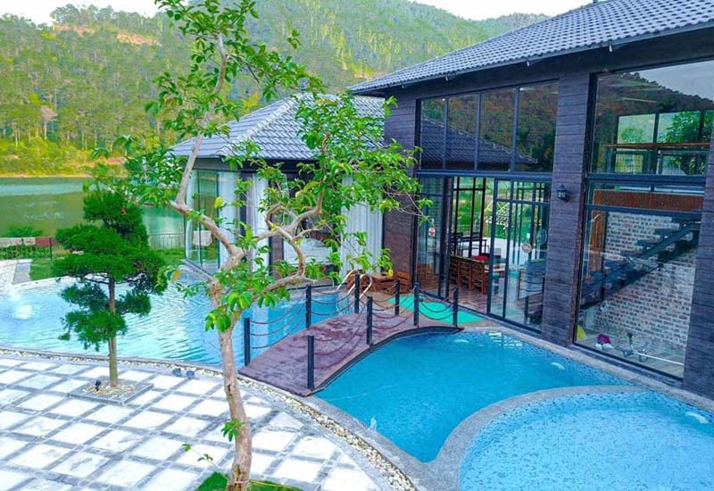 An Viên là một villa bên hồ với lối thiết kế mở hòa mình với thiên nhiên