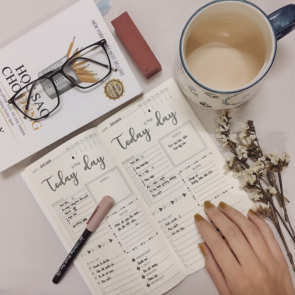 Sử dụng sổ tay planner cũng hỗ trợ bạn duy trì một thói quen rất có ích