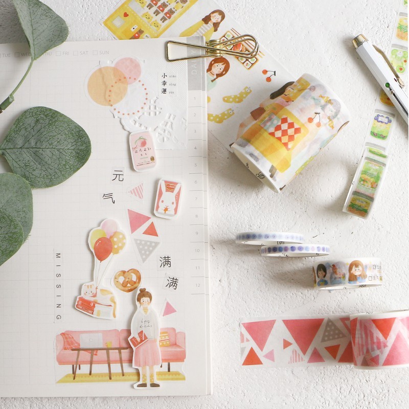 trang-tri-so-tay-Washi tape nghe có vẻ hơi lạ nhưng thực chất chúng là loại băng keo trang trí làm từ giấy thủ công Nhật Bản