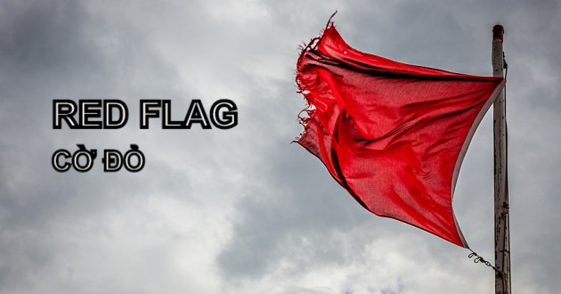 Red flag (cờ đỏ) là dấu hiệu cảnh báo về nguy hiểm tiềm tàng hoặc thảm họa có thể xảy ra