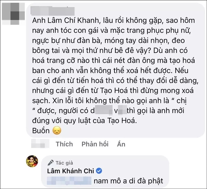 Bị một phụ nữ xúc phạm giới tính, mỉa mai ngoại hình, Lâm Khánh Chi phản ứng cực gắt