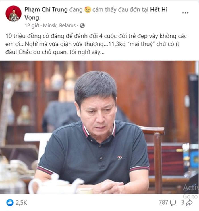 Nghệ sĩ Chí Trung bàn luận vụ việc 4 nữ tiếp viên Vietnam Airlines mang 10kg ma túy về nước